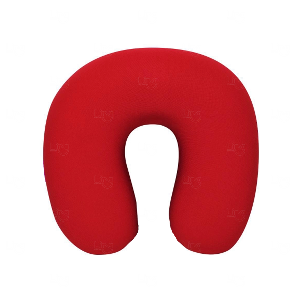Almofada de Pescoço para Viagem 100% Personalizada Vermelho