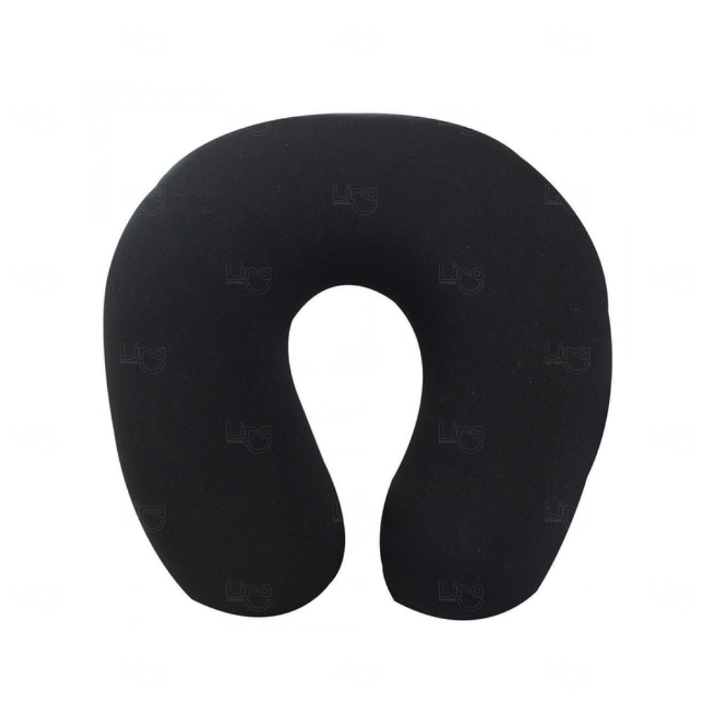 Almofada de Pescoço para Viagem 100% Personalizada Preto