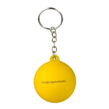 Chaveiro Bola Lisa Antistress Personalizado Amarelo