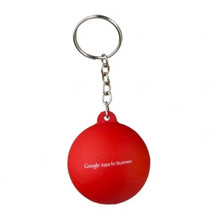 Chaveiro Bola Lisa Antistress Personalizado Vermelho
