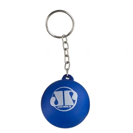 Chaveiro Bola Lisa Antistress Personalizado Azul