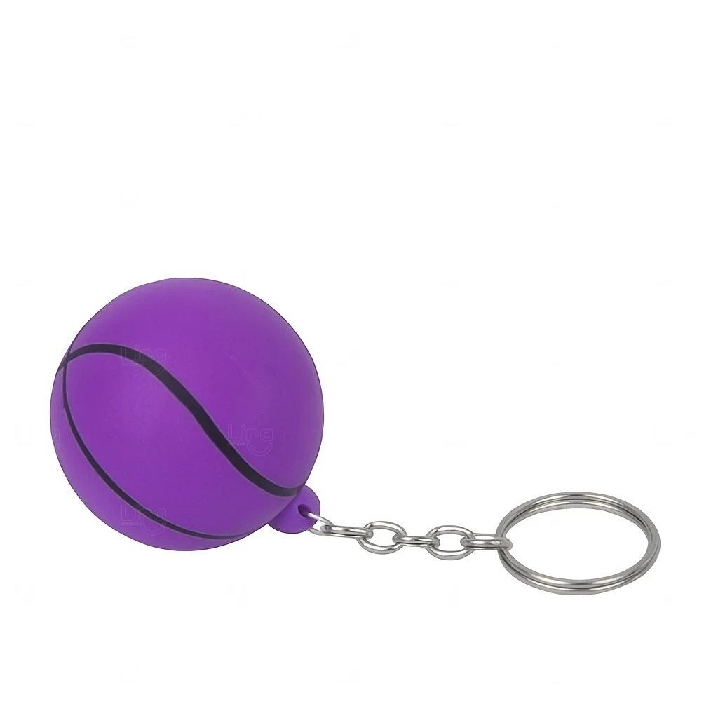 Chaveiro Bola de Basquete Personalizado Roxo