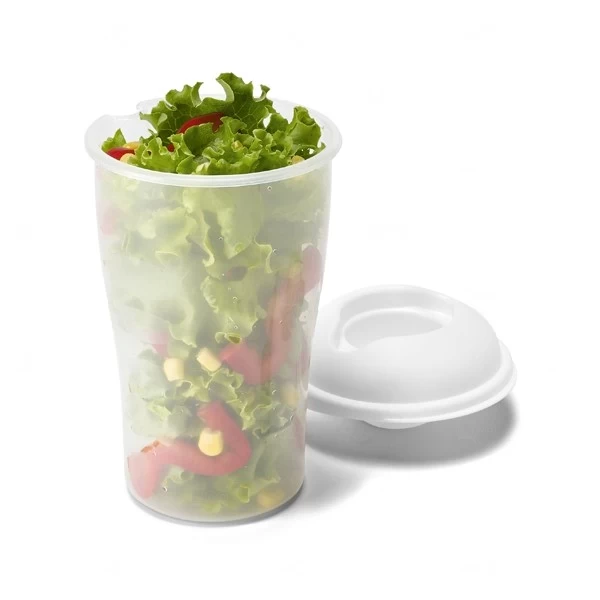 Copo para Salada 850mL Personalizado com Garfo e Molheira 