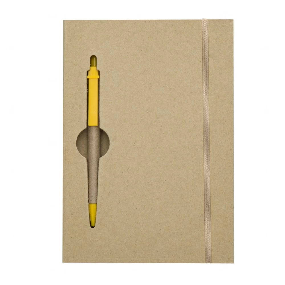 Caderno Ecológico com Caneta Personalizado - 20x14cm Kraft