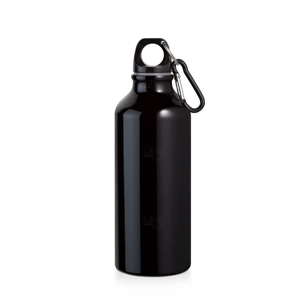Garrafa Squeeze de Alumínio 530ml Personalizado Preto
