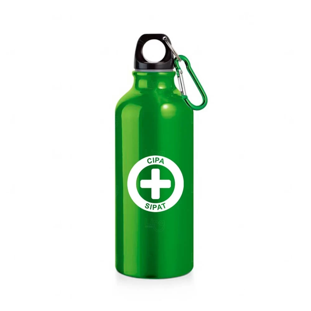 Garrafa Squeeze de Alumínio 530ml Personalizado Verde