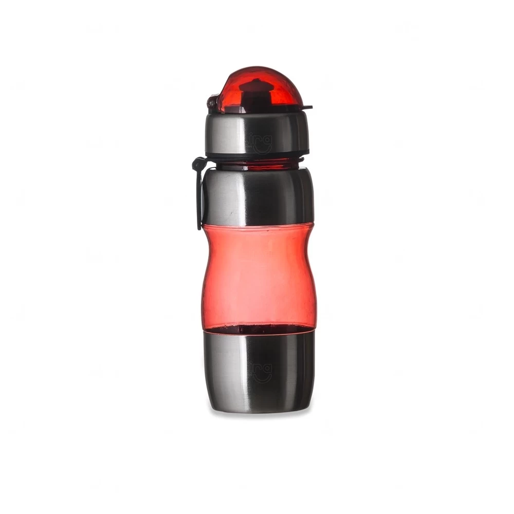 Squeeze Personalizado Plástico C/ Metal - 450ml Vermelho