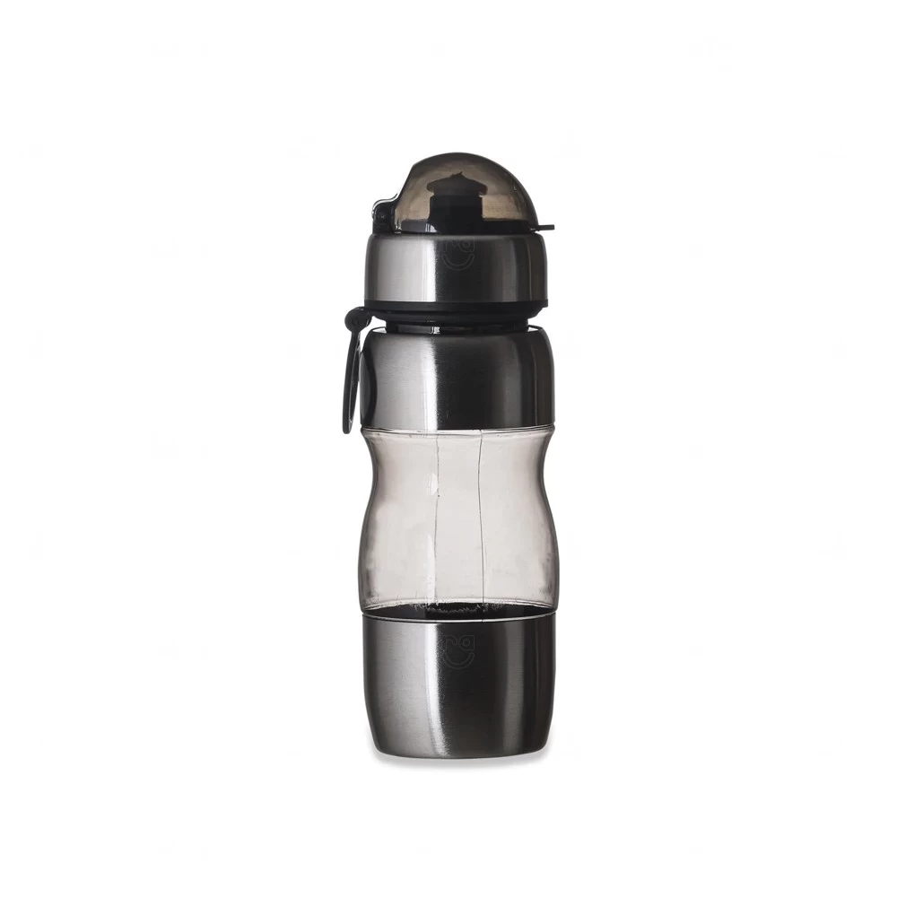 Squeeze Personalizado Plástico C/ Metal - 450ml Preto