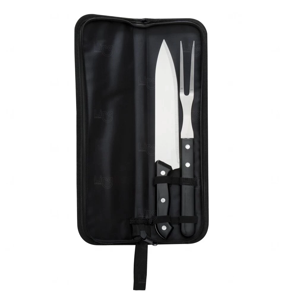 Kit Churrasco Personalizado com 2 Peças + Estojo 