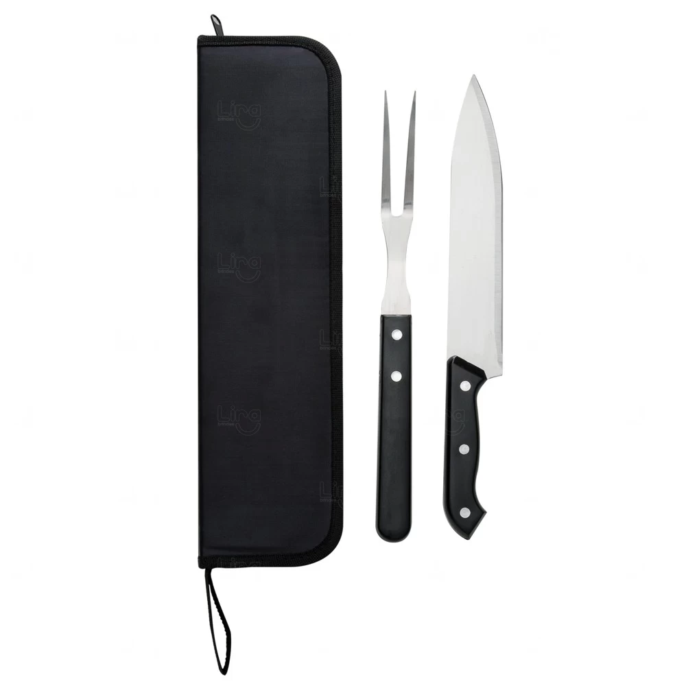 Kit Churrasco Personalizado com 2 Peças + Estojo 