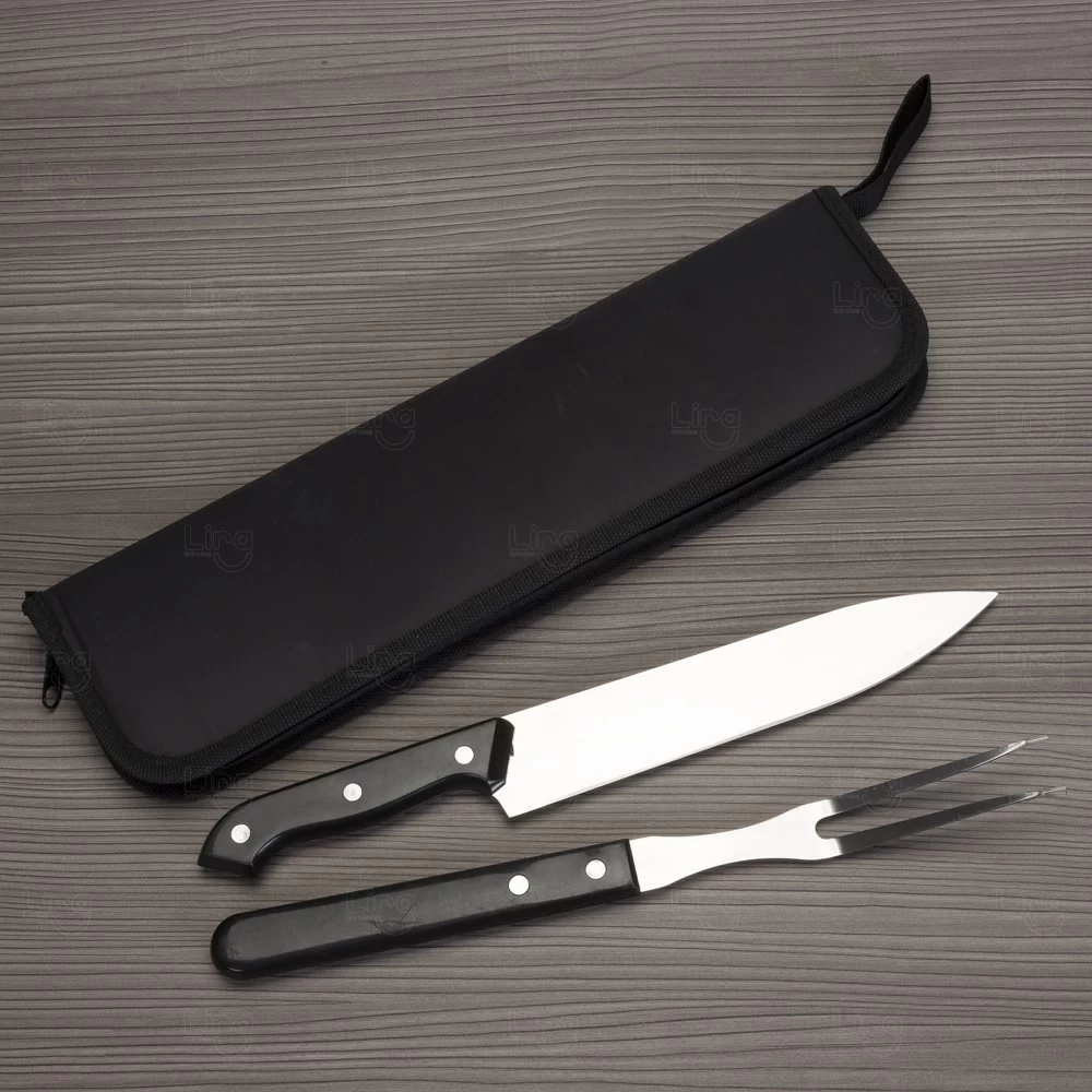 Kit Churrasco Personalizado com 2 Peças + Estojo 