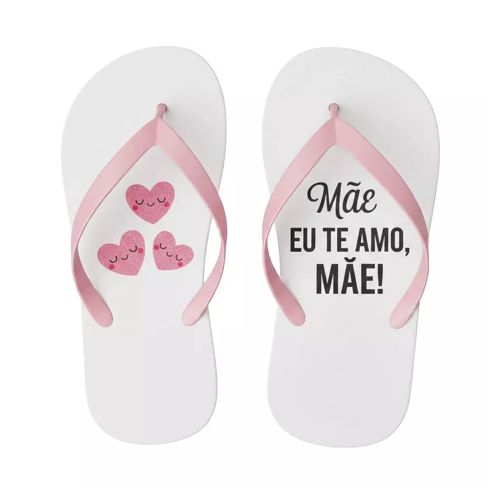 Chinelo 100% Personalizado Branco