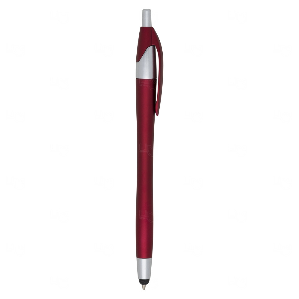 Caneta Plástica Touch Personalizada Vermelho