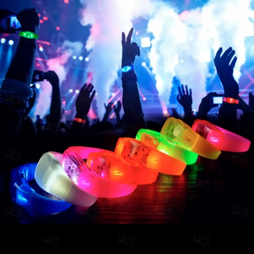 Pulseira de LED Ativada por Som Personalizada 