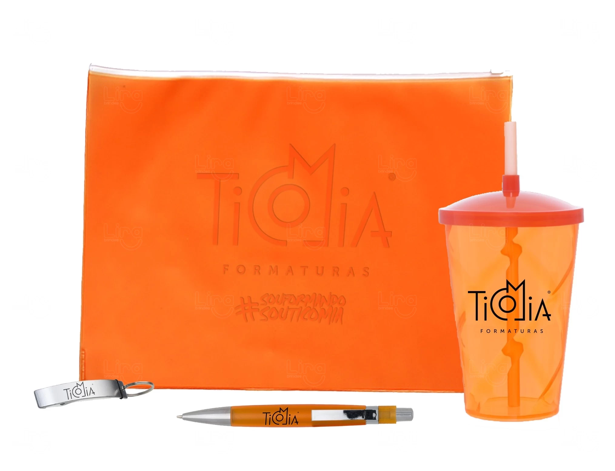 Kit Boas-Vindas Faculdade para Alunos Personalizado Laranja