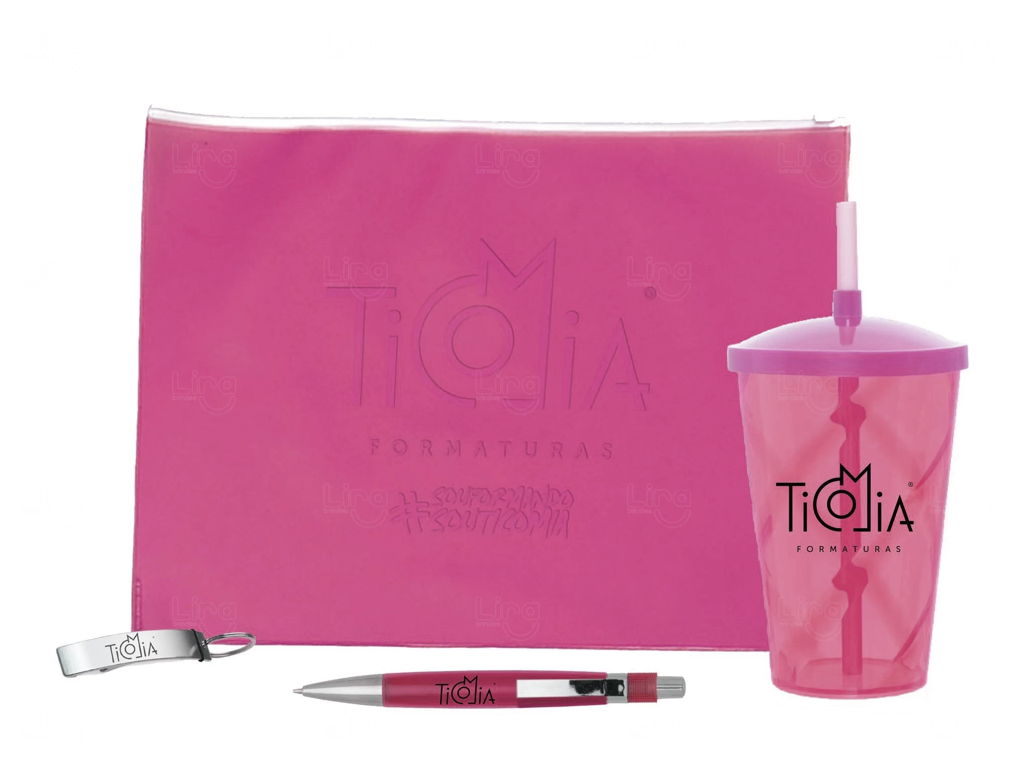 Kit Boas-Vindas Faculdade para Alunos Personalizado Rosa
