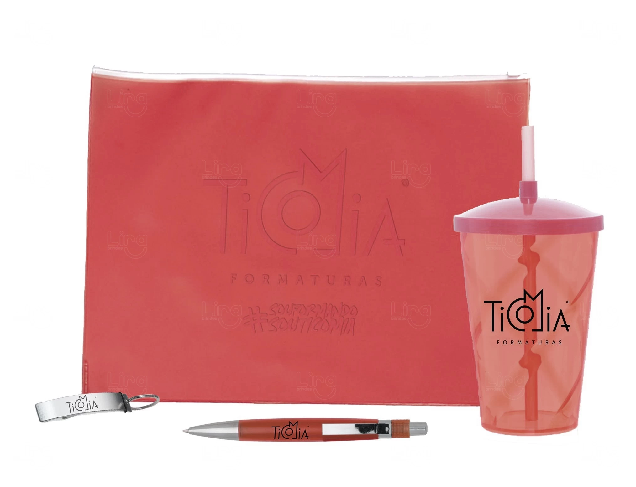 Kit Boas-Vindas Faculdade para Alunos Personalizado Vermelho