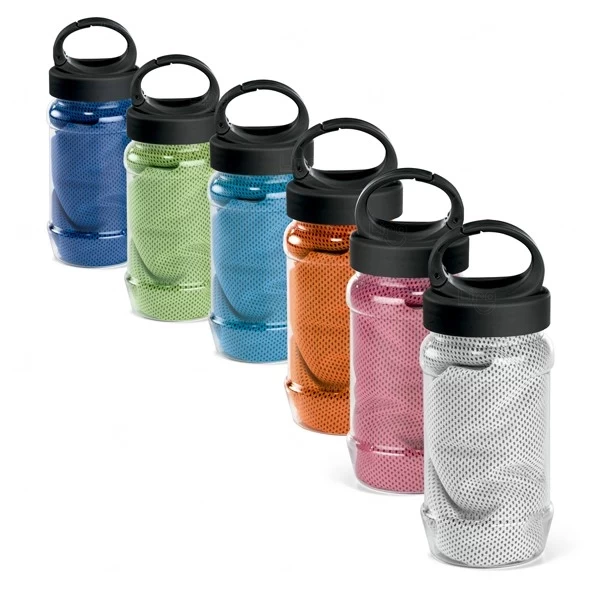 Kit Esportivo Toalha Refrescante e Garrafa Personalizado 