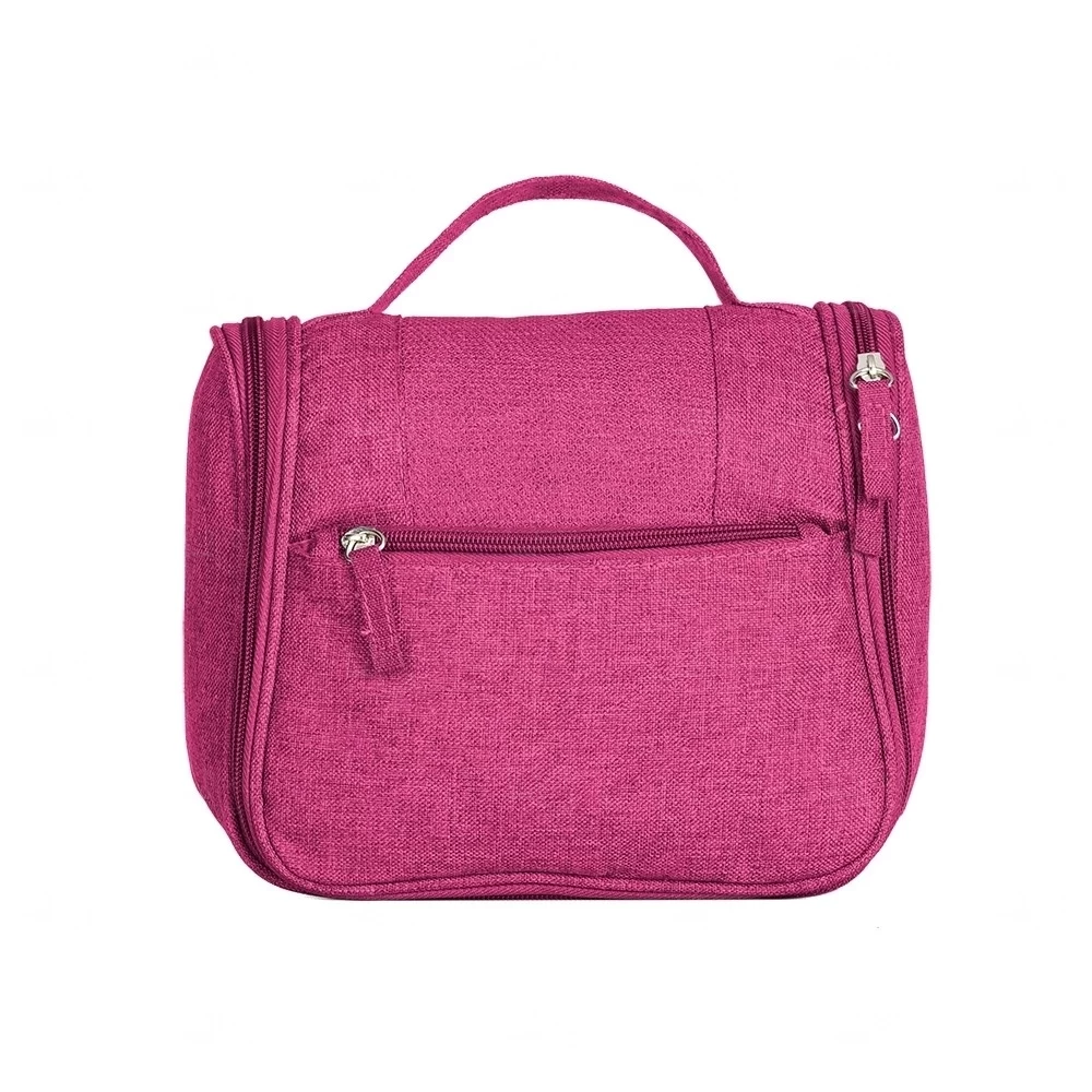 Nécessaire Organizadora em Nylon Oxford Personalizada Rosa