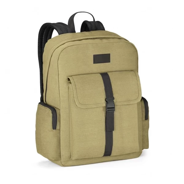 Mochila de Algodão com Divisória para Notebook 15,6'' Personaliza Marrom Claro
