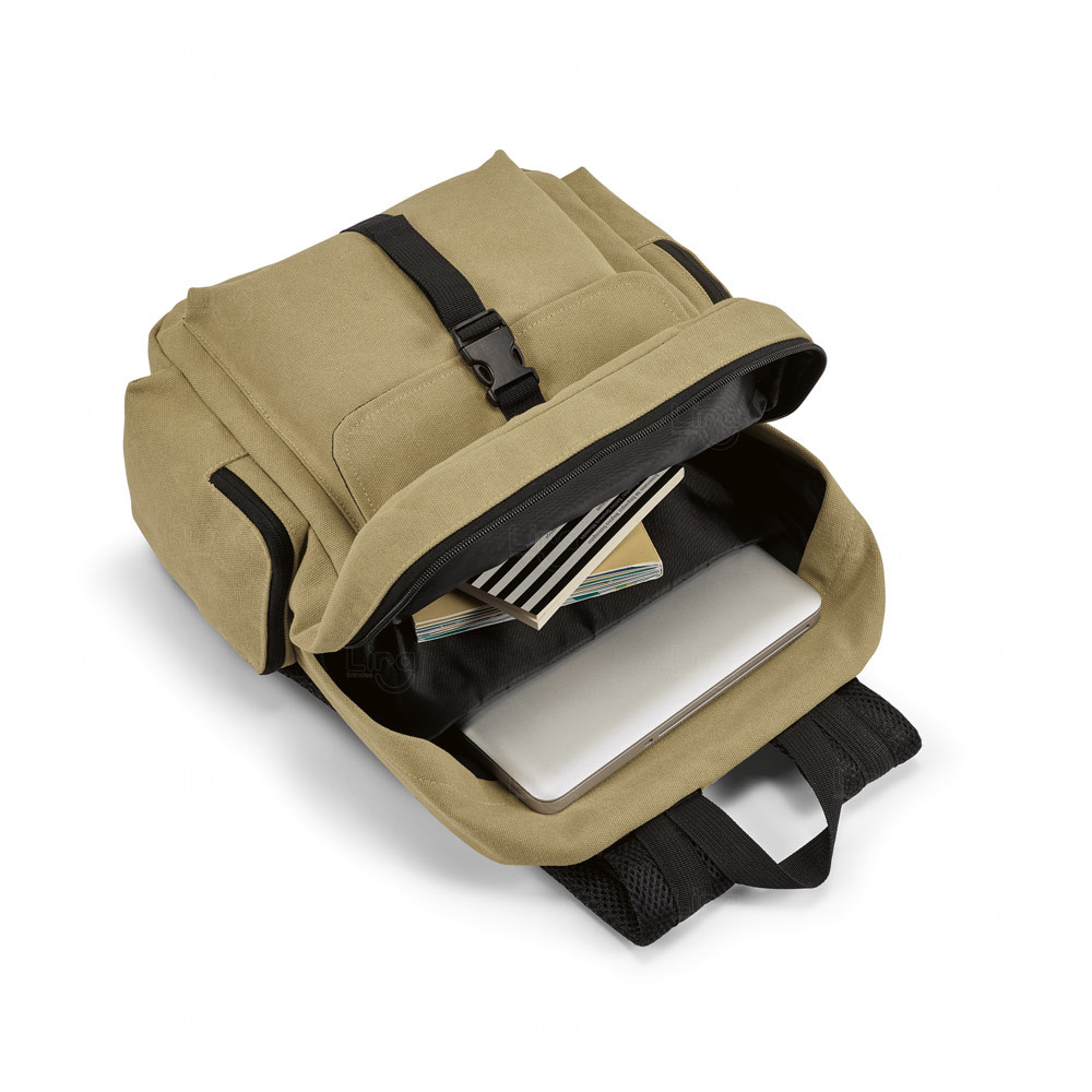 Mochila de Algodão com Divisória para Notebook 15,6'' Personaliza 