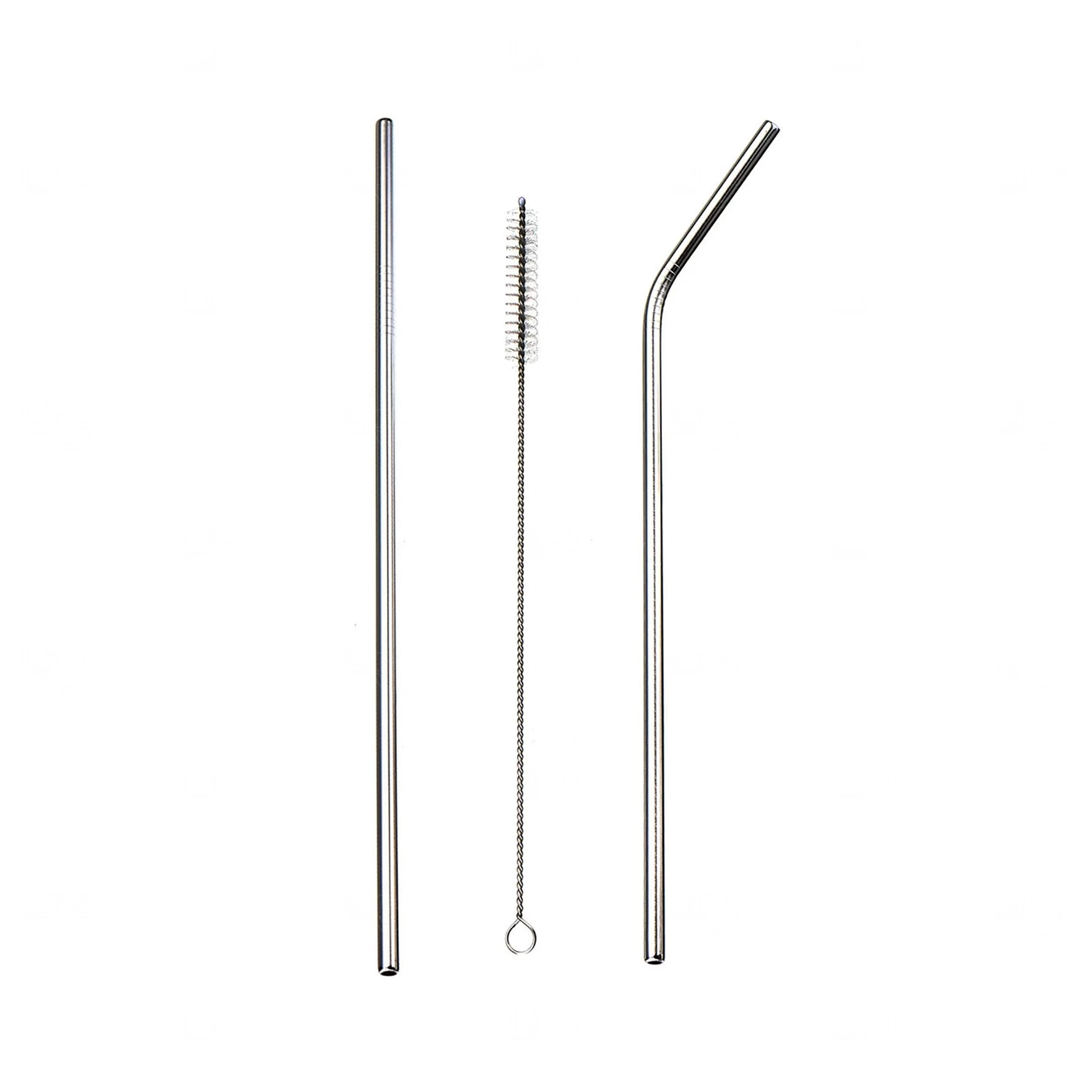 Kit Canudo de Metal com Saquinho 3 Peças Personalizado 