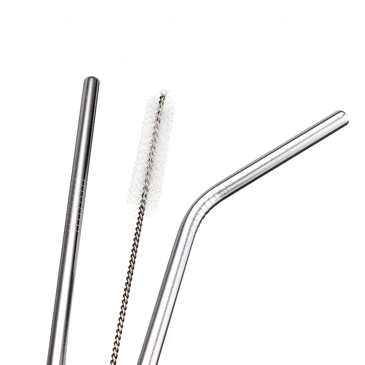 Kit Canudo de Metal com Saquinho 3 Peças Personalizado 