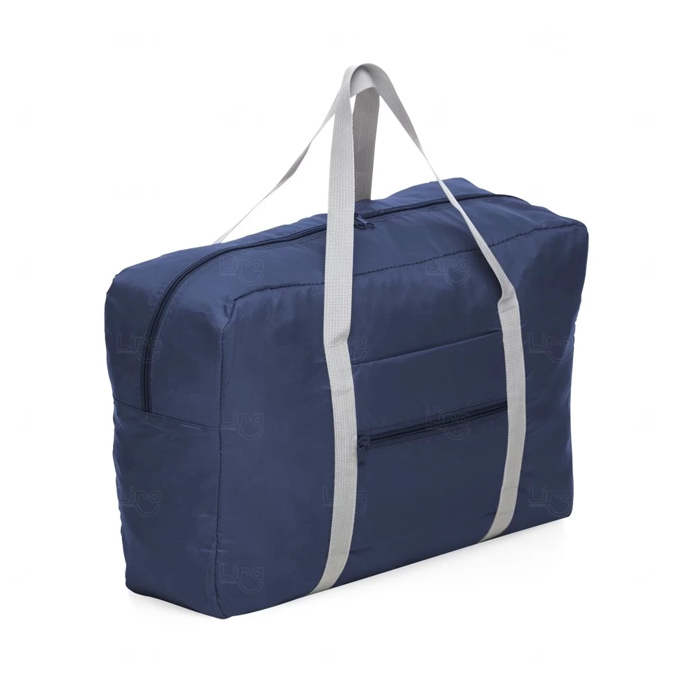 Bolsa de Viagem Dobrável 24L Personalizada Azul Escuro