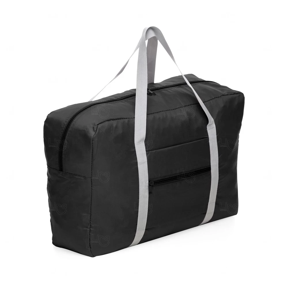 Bolsa de Viagem Dobrável 24L Personalizada Preto