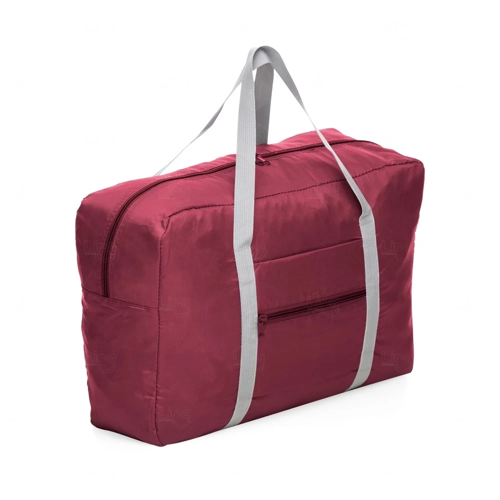 Bolsa de Viagem Dobrável 24L Personalizada Vermelho