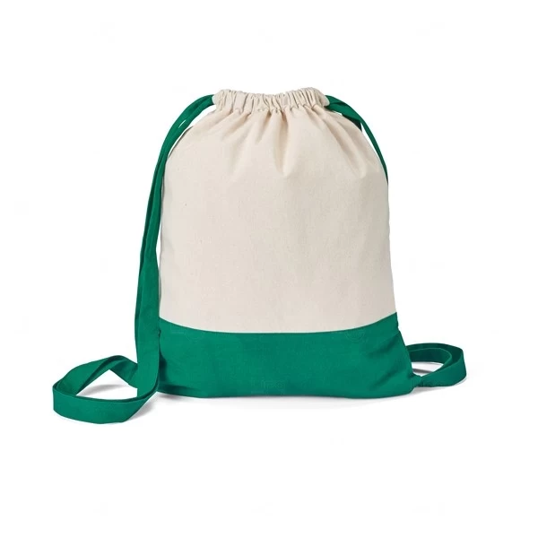Sacochila de Algodão Personalizada - 35 x 43 cm Verde