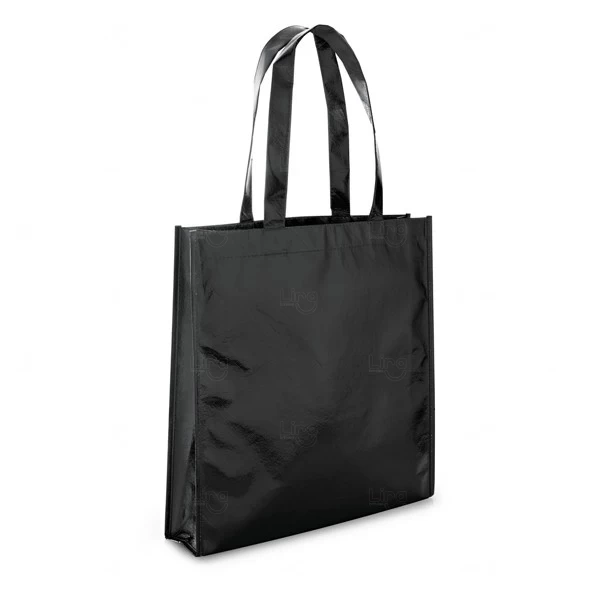 Sacola Metalizada Brilhante Personalizada - 34,5 x 35,5 cm 