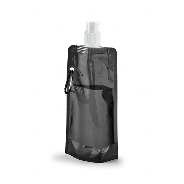 Squeeze Dobrável 460ml Personalizado Preto