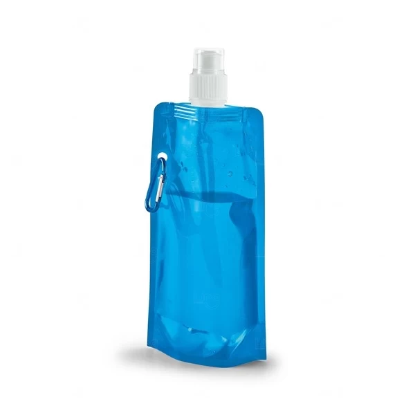 Squeeze Dobrável 460ml Personalizado Azul Claro