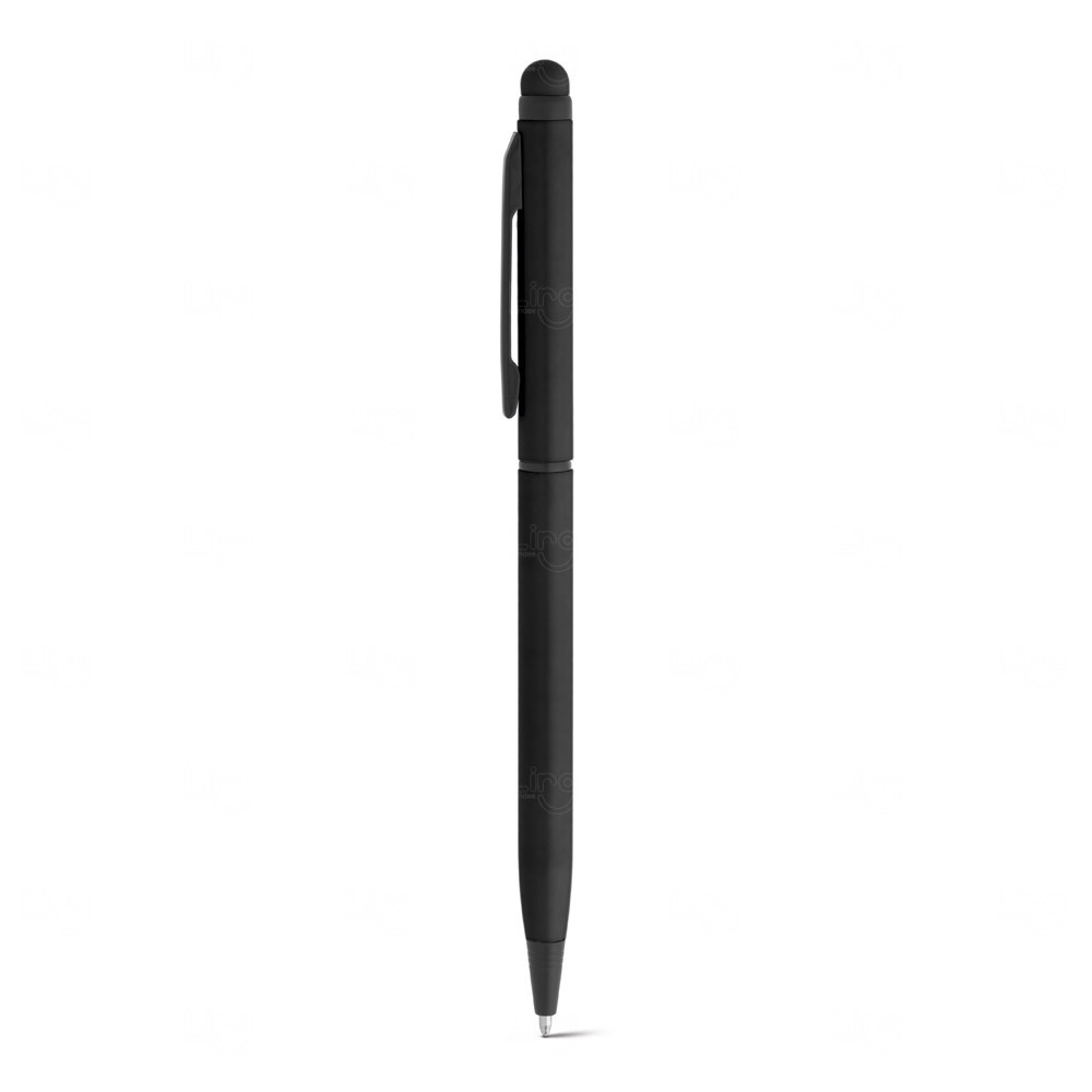 Caneta em Alumínio com Touch Personalizada Preto