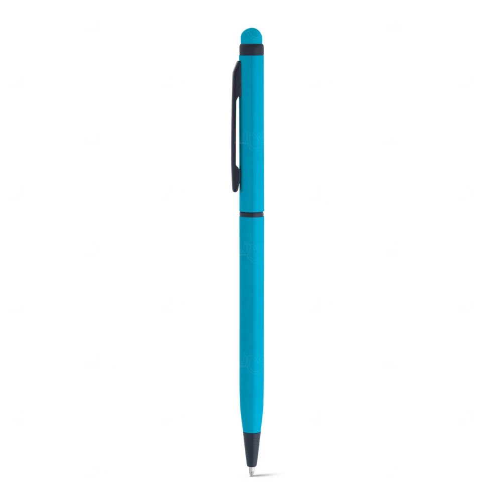 Caneta em Alumínio com Touch Personalizada Azul Claro