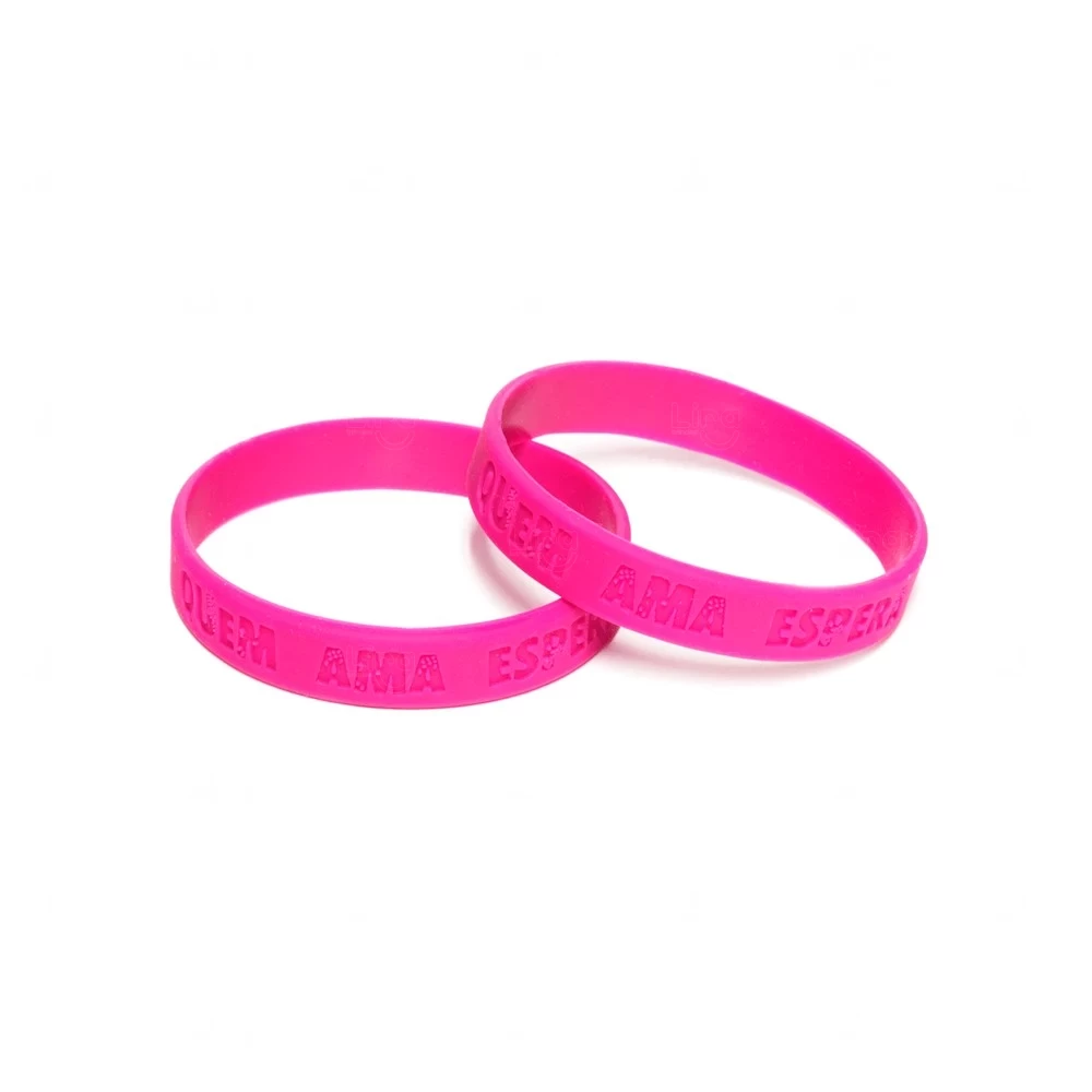 Pulseira Emborrachada Personalizada - Silicone ou Laprene 