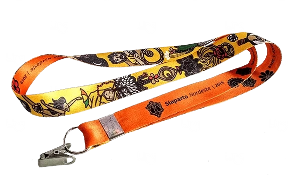 Cordão para Crachá com Jacaré Personalizado - 1,2 cm x 85 cm 
