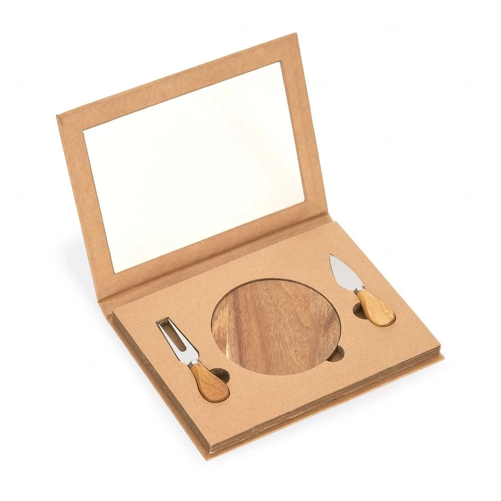 Kit Queijo Personalizado - 3 Peças Bambu