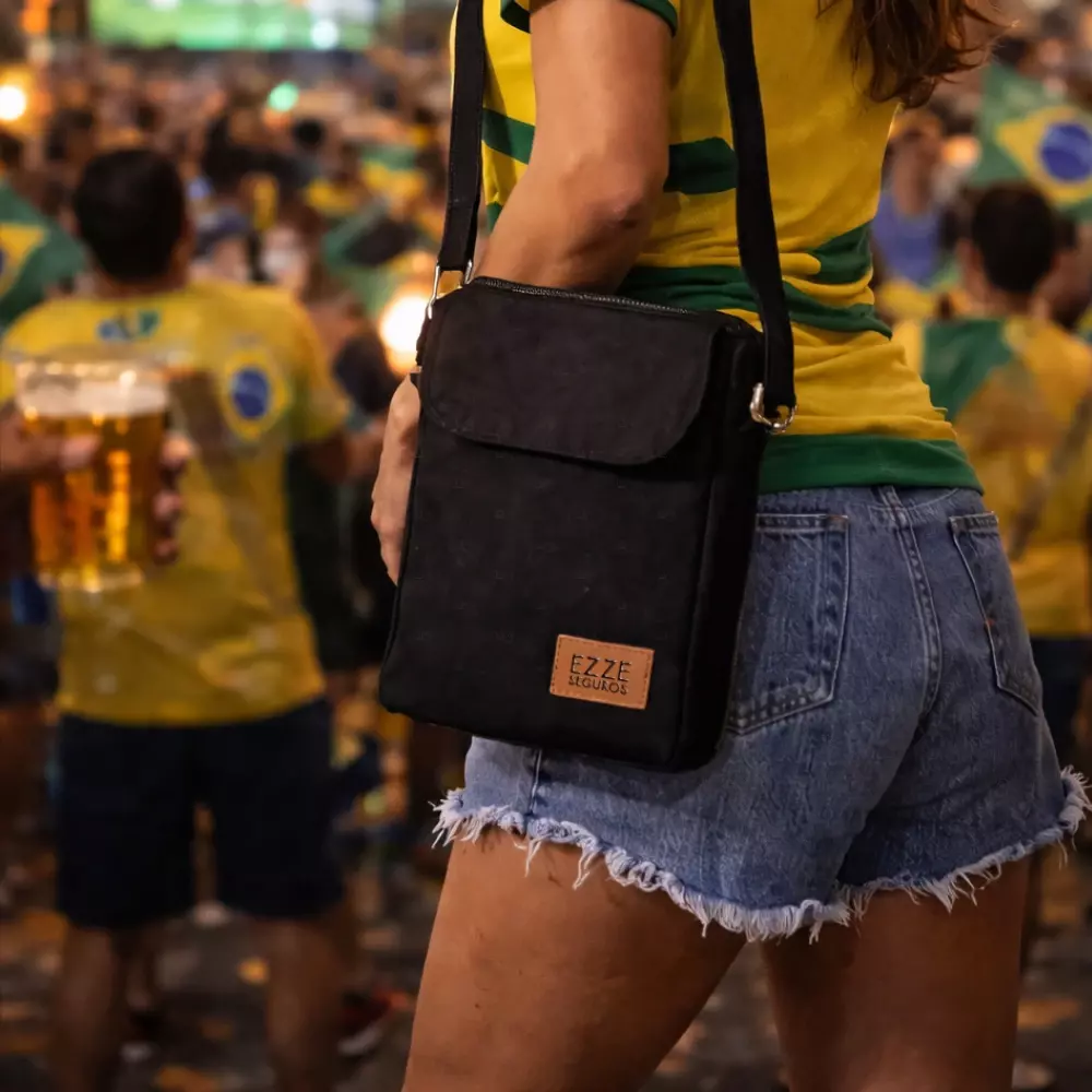 Mini Bolsa Transversal de Nylon Personalizada - 19 x 13,5 cm 