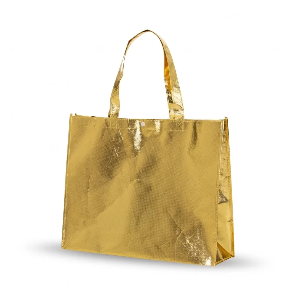 Sacola Metalizada em TNT Personalizada - 35 x 45,5 cm 