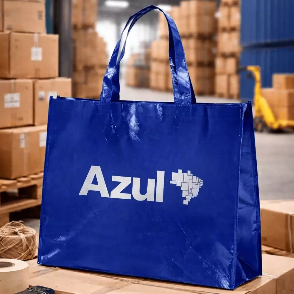 Sacola Metalizada em TNT Personalizada - 35 x 45,5 cm 