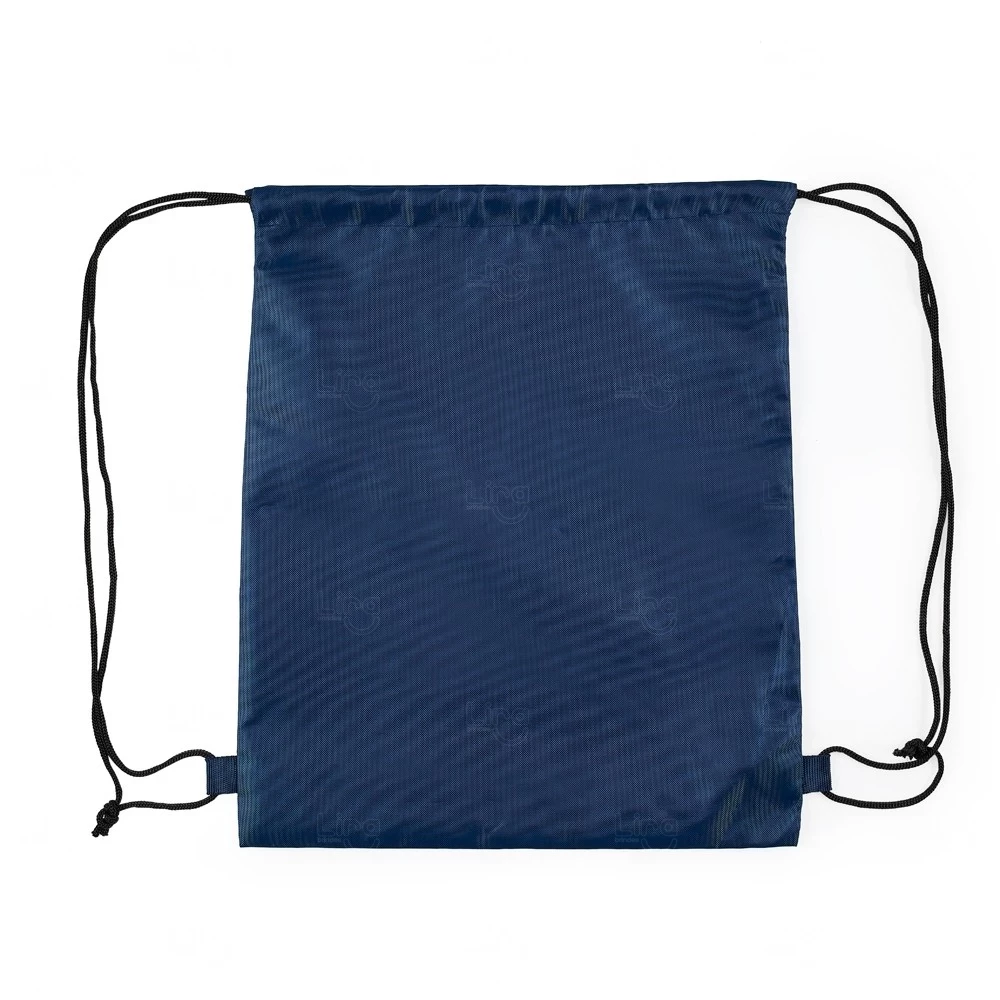 Mochila Saco em Poliéster Personalizada - 40,5 x 33,8 cm Azul Escuro