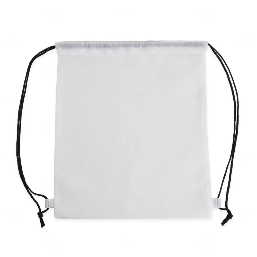 Mochila Saco em Poliéster Personalizada - 40,5 x 33,8 cm Branco