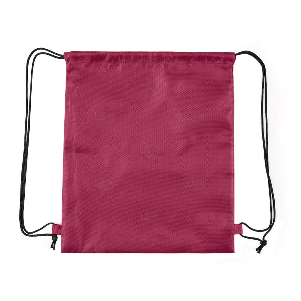 Mochila Saco em Poliéster Personalizada - 40,5 x 33,8 cm Vinho