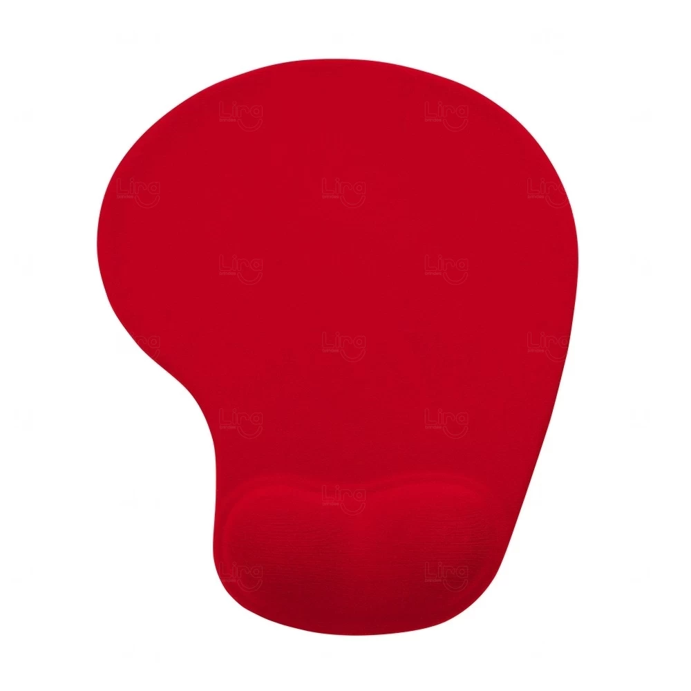 Mouse Pad com Apoio em Silicone Personalizado Vermelho