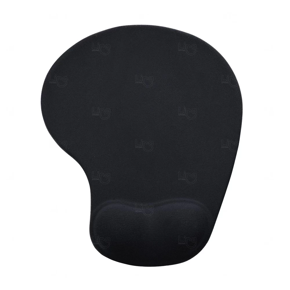 Mouse Pad com Apoio em Silicone Personalizado Preto