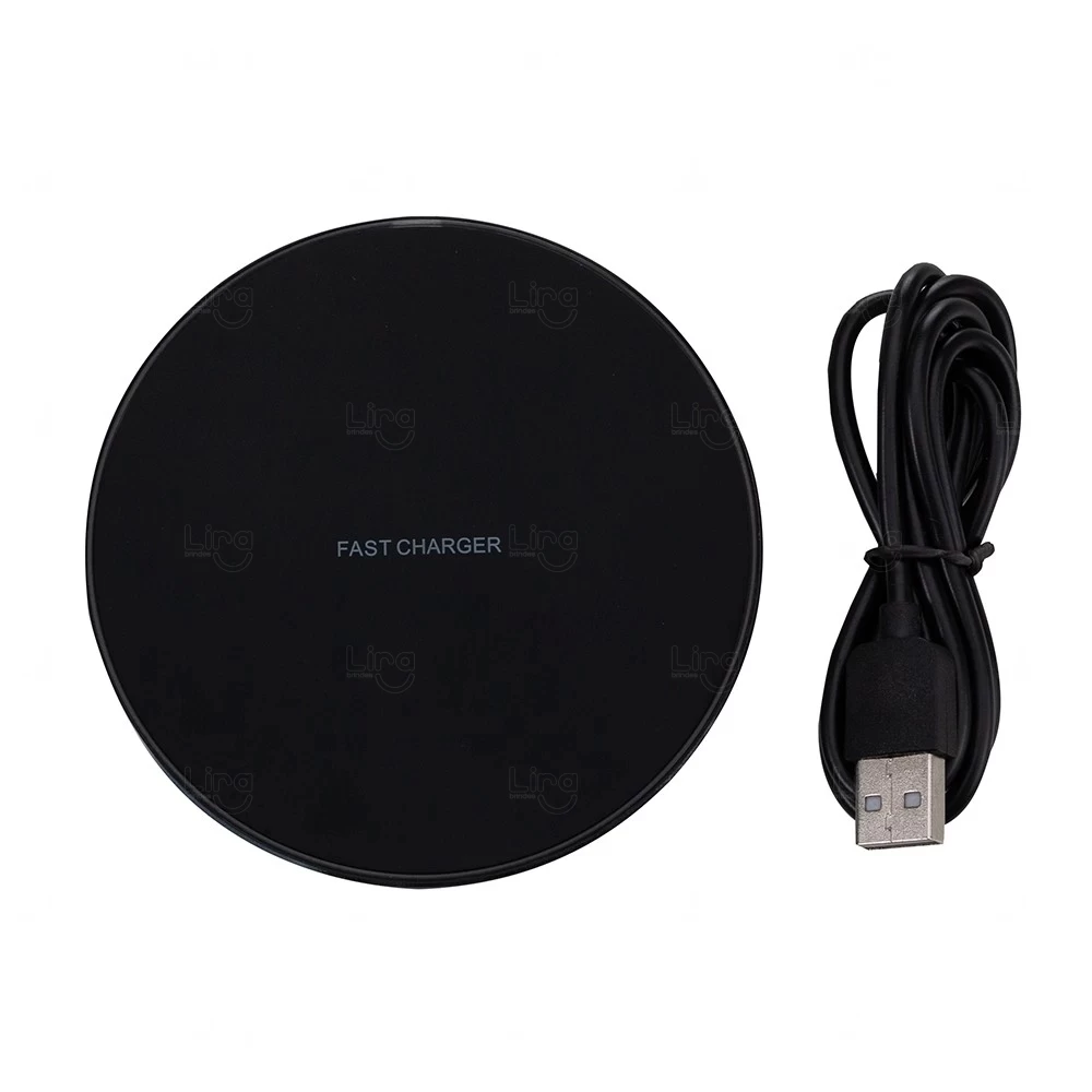 Base de Carregamento Por Indução com Luz Indicadora Personalizada Preto