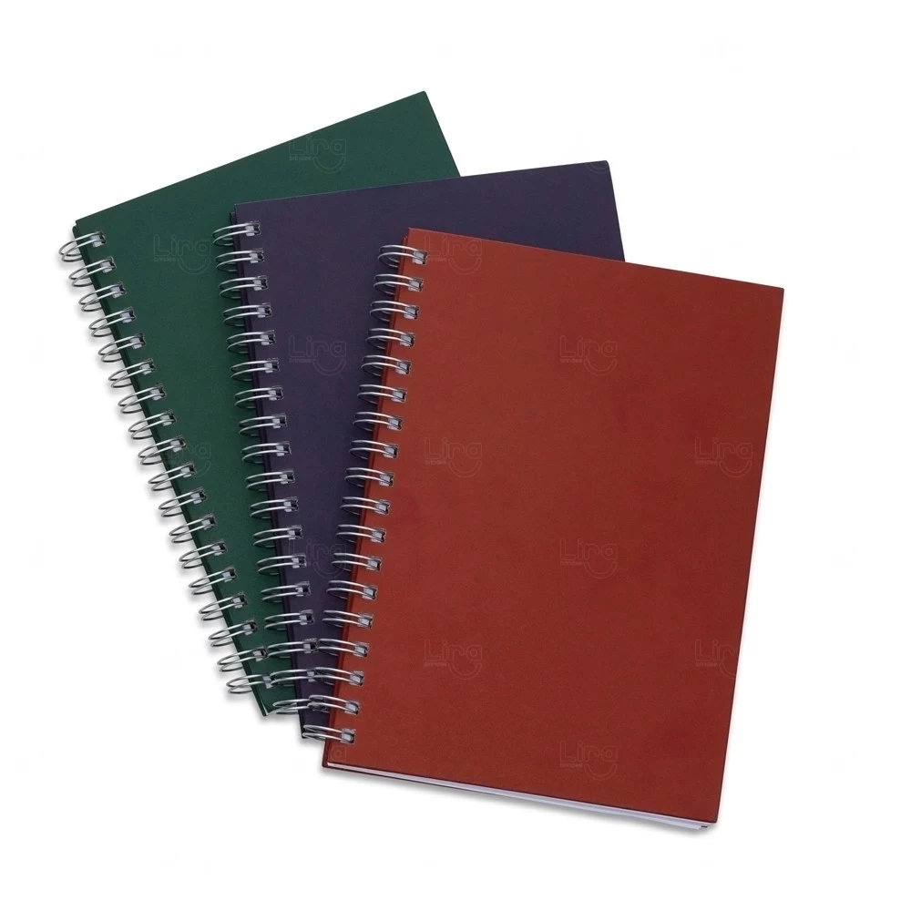 Caderno Capa Kraft Colorida Personalizado - 24,2 x 18 cm 