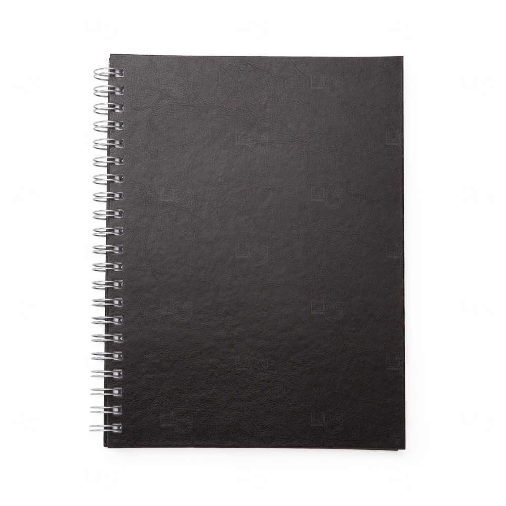 Caderno Couro Sintético e Espiral Personalizado -  28,3 x 22,3 cm 